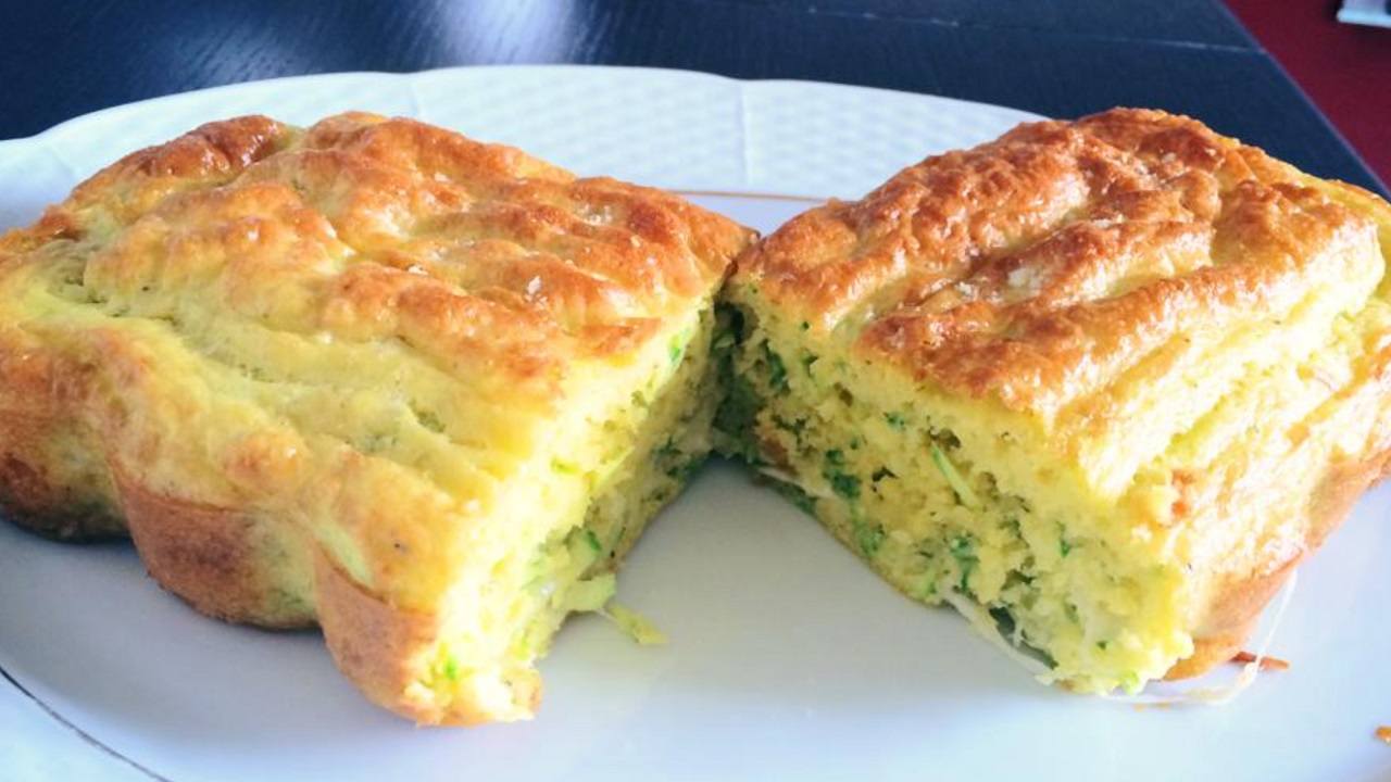 Plumcake con pecorino e zucchine light 130 calorie