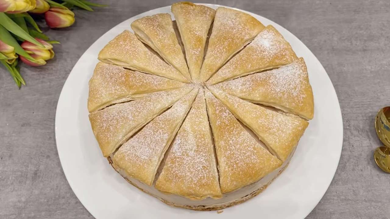 Torta di pasta sfoglia al caffè light 180 calorie