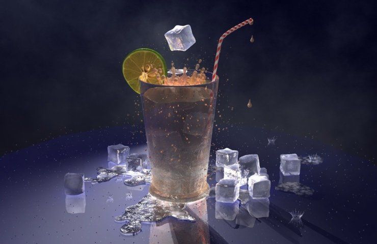 bevanda con ghiaccio