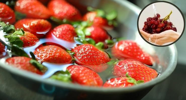 Disinfettare buccia della frutta