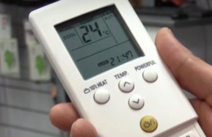 The remote control of an air conditioner