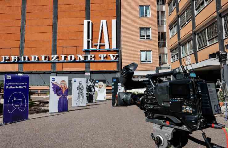 L'esterno degli studi Rai a Roma