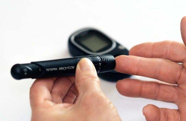 Misurazione del diabete in corso