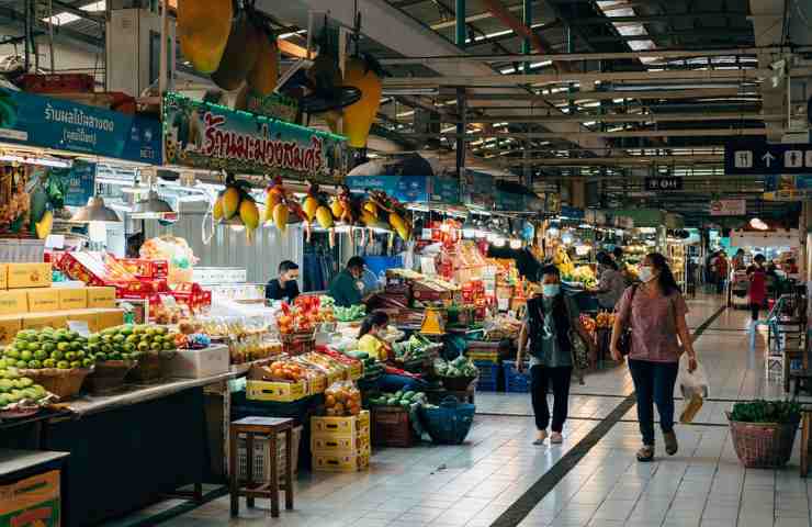 Prodotti esposti in un supermercato