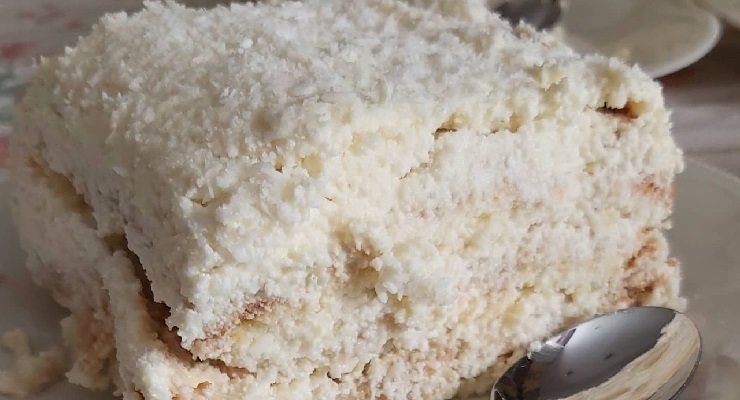 Torta fredda senza cottura al cocco