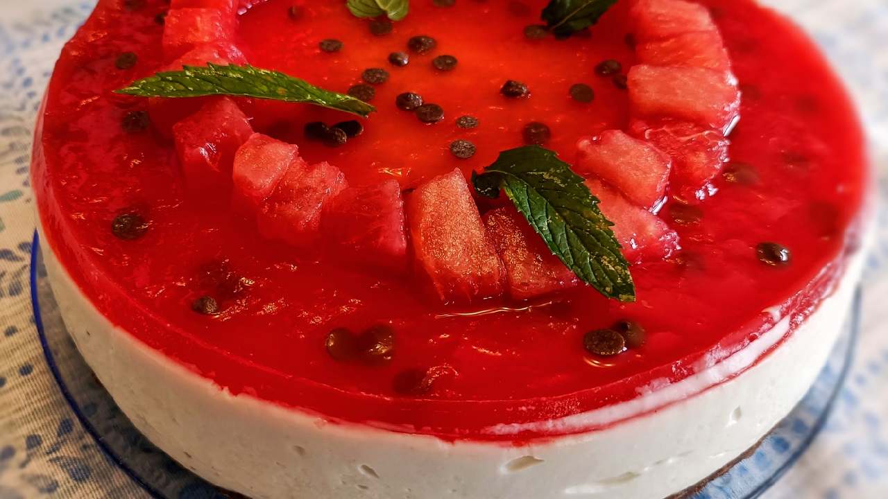 Cheescake mascarpone e anguria deliziosa