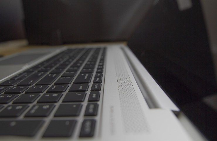 La tastiera di un computer portatile