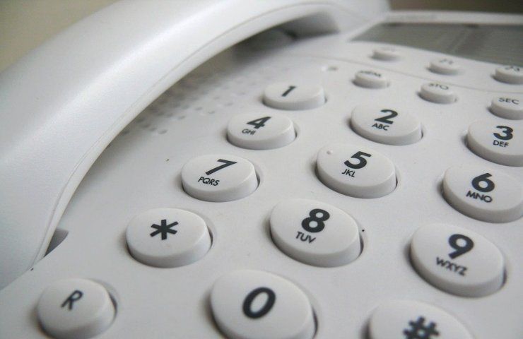 La tastiera di un telefono fisso