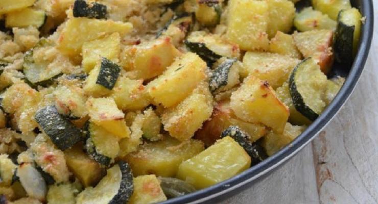 Patate e zucchine al forno squisite