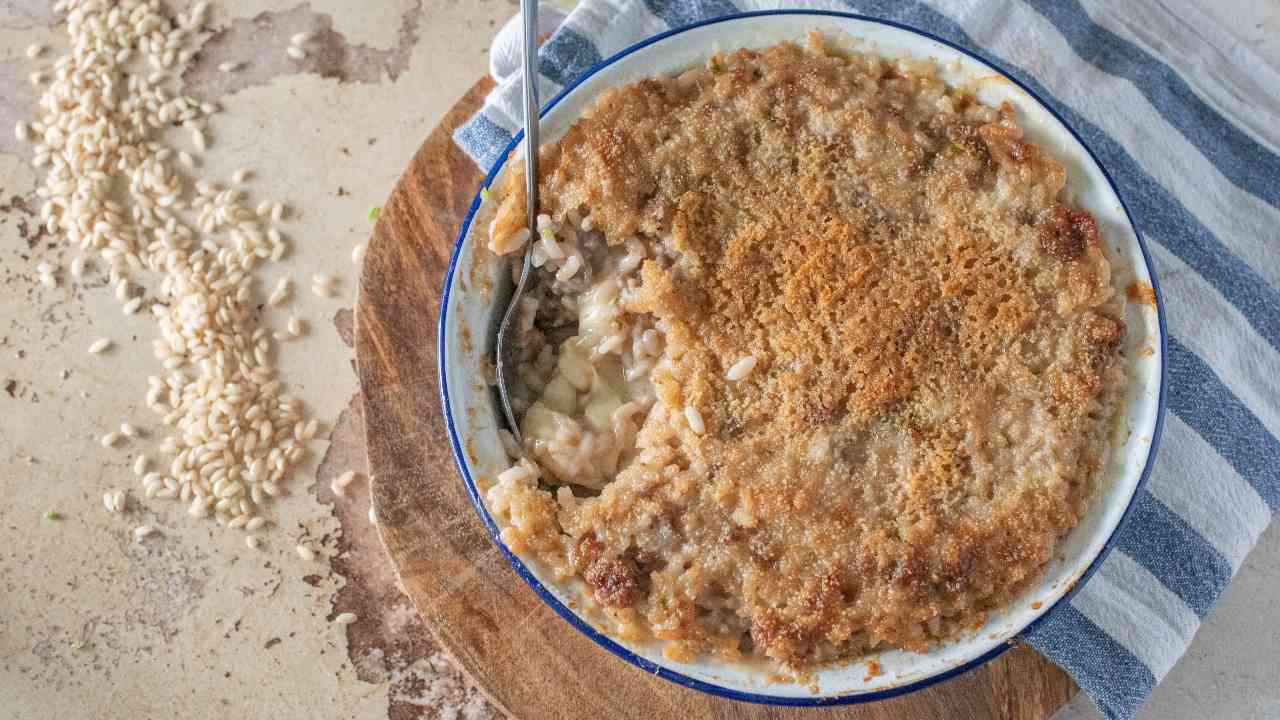 ricetta riso forno gratinato