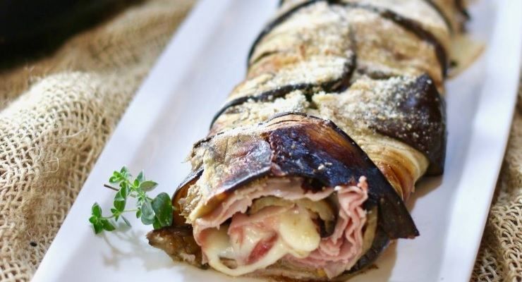 Rotolo di melanzane farcito