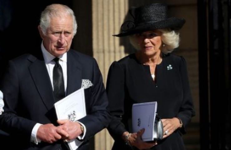 Carlo e Camilla ai funerali della regina Elisabetta