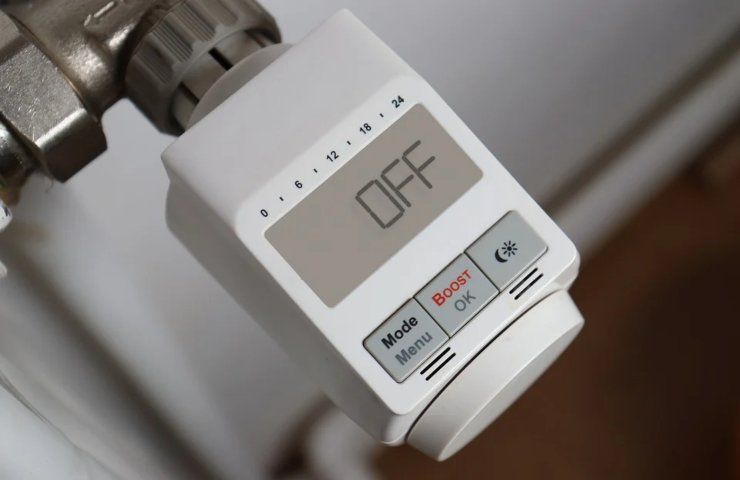 Il termostato digitale di un termosifone