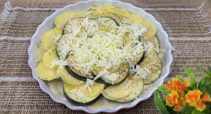 Torta di patate e melanzane al forno light