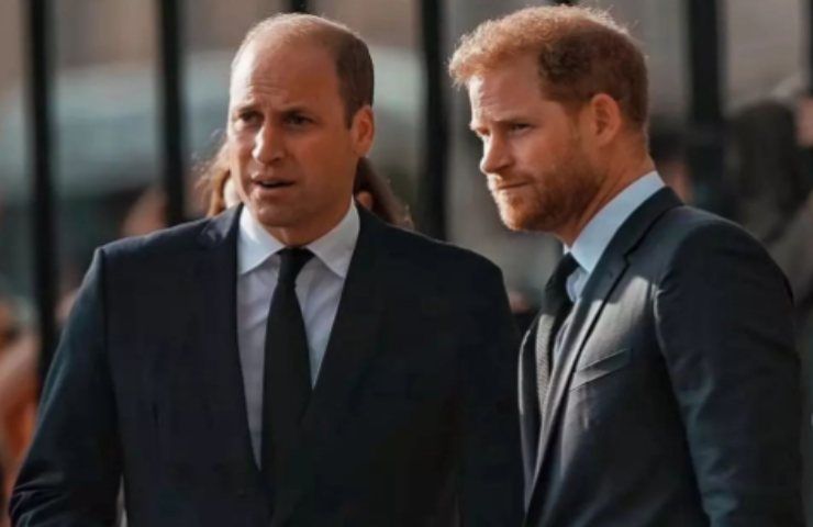William e Harry ai funerali della regina Elisabetta
