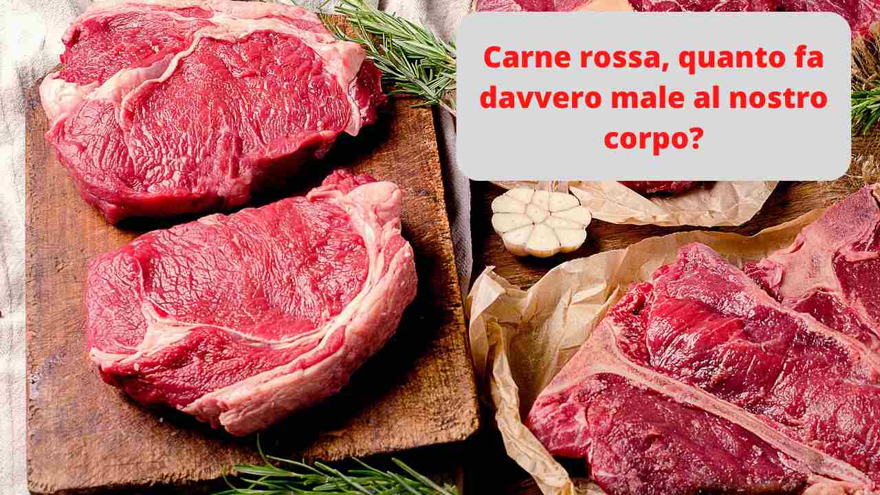 Carne rossa quanto fa male al corpo studio