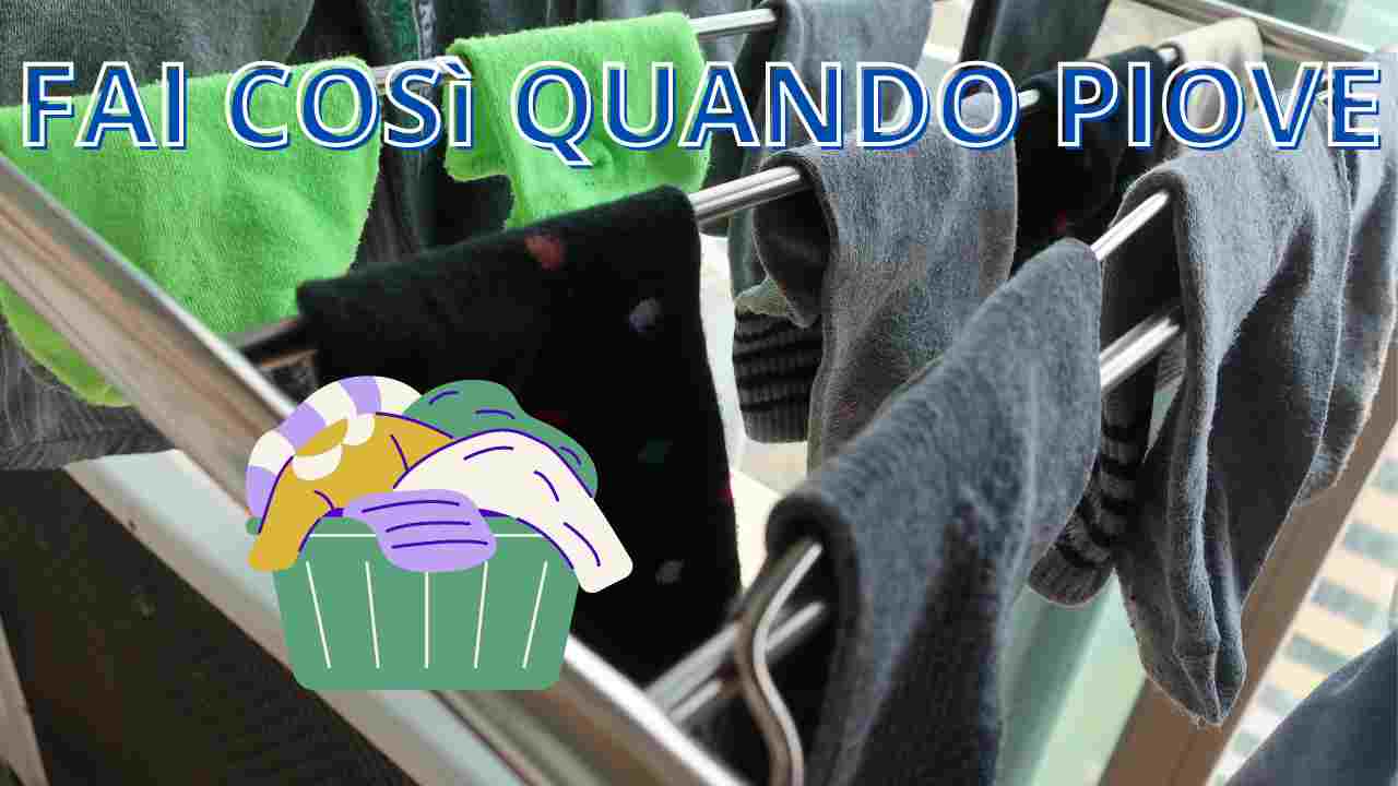 come asciugare il bucato quando piove trucchi consigli