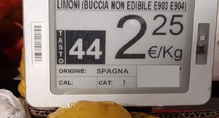 Limoni buccia non edibile non acquistare