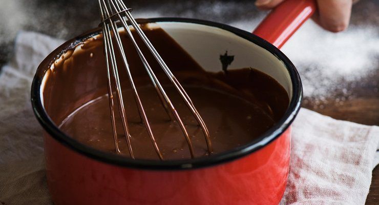 Trucco per cioccolata cremosa e densa