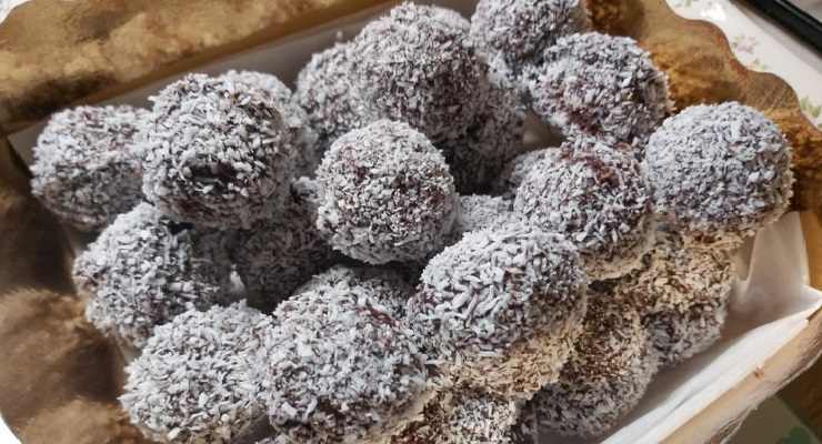 Palline cocco e cioccolato veloci