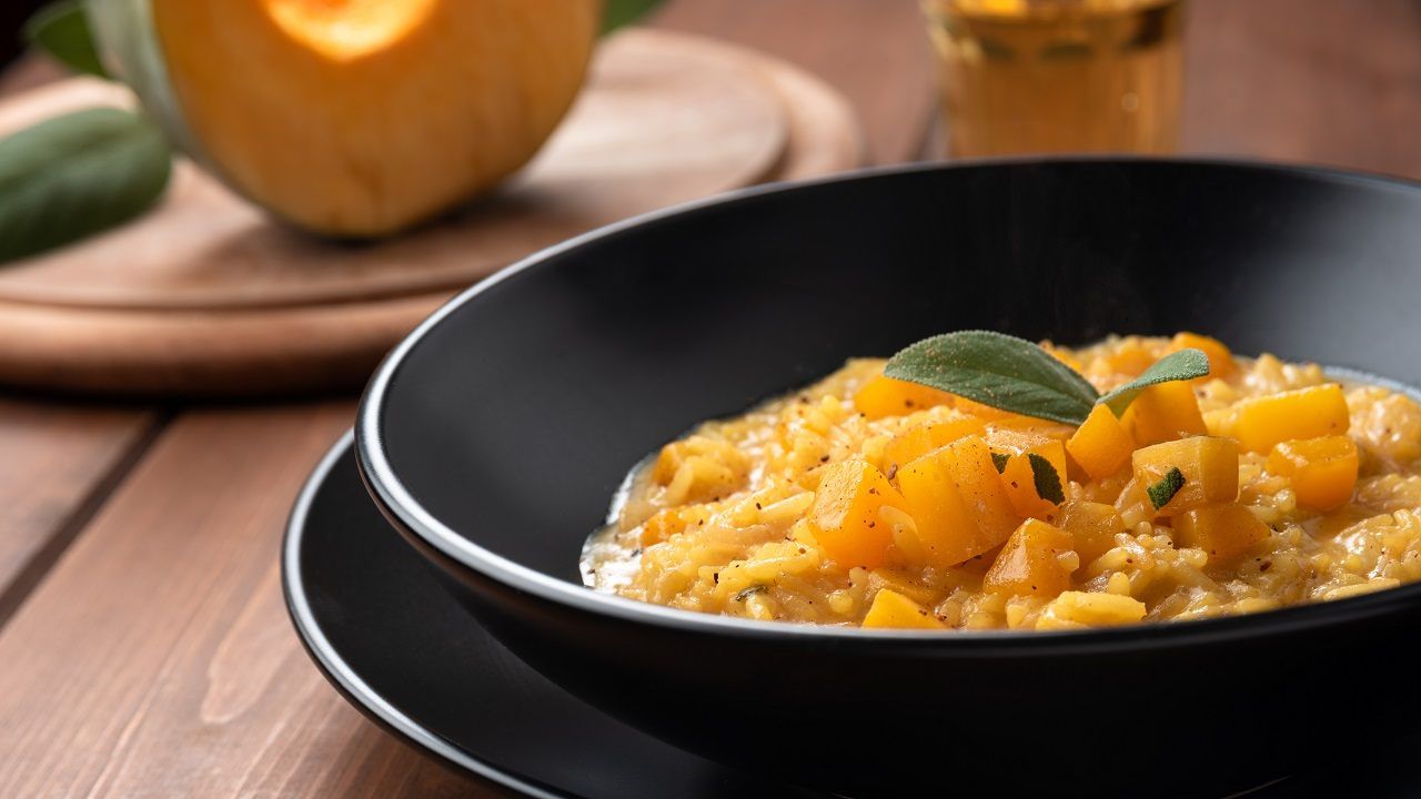 Risotto con zucca e gorgonzola