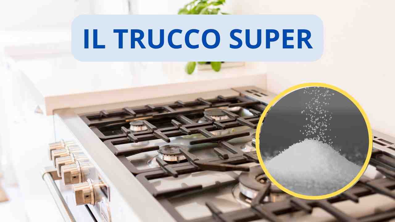 sale sui fornelli sgrassante pulire cucina