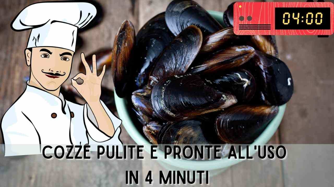 come pulire le cozze