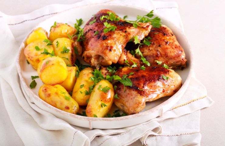 pollo e patate al forno