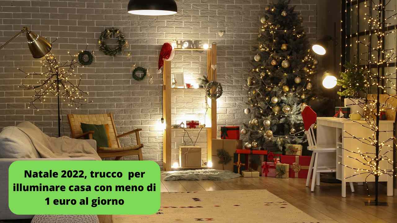 Trucco per illuminare casa Natale 1 euro al giorno