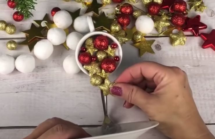 decorazione natalizia centrotavola