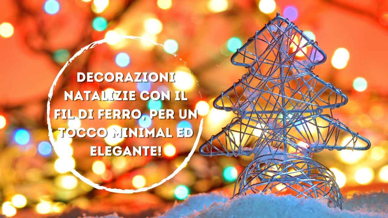 decorazioni Natale fil ferro