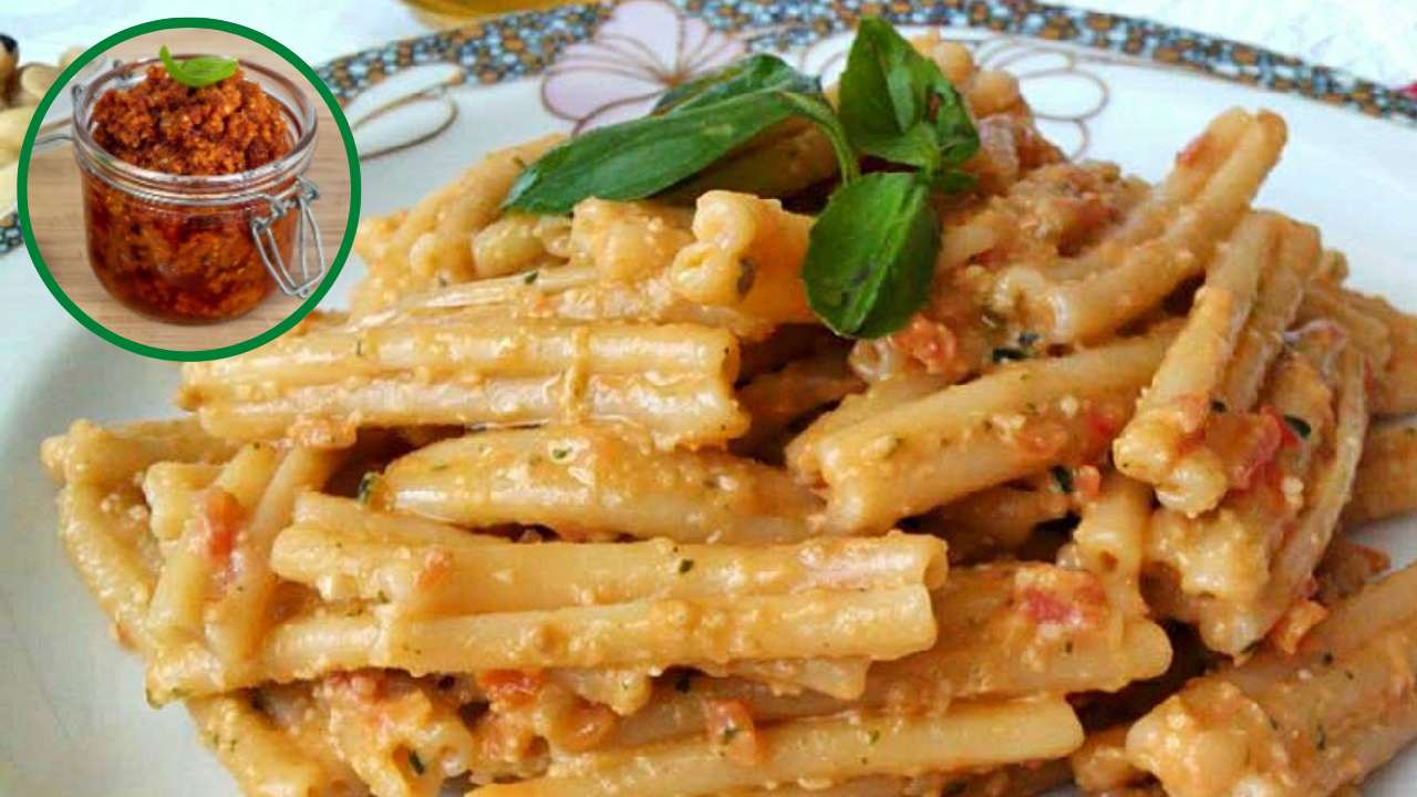 Pasta al pesto Mediterraneo