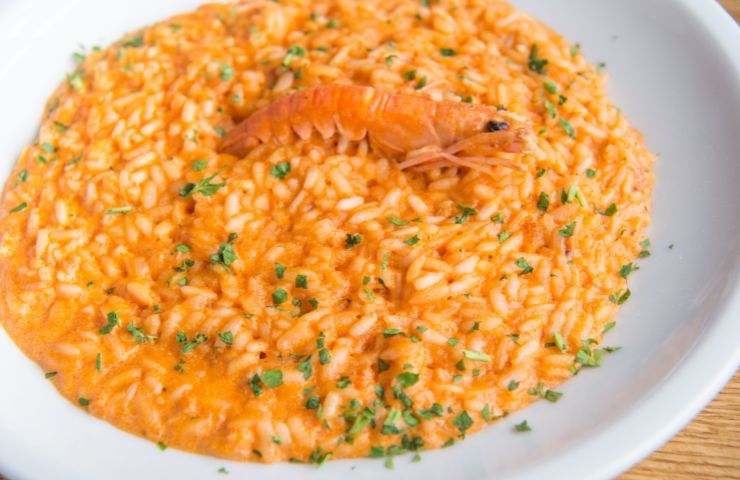 cucinare risotto crema di scampi