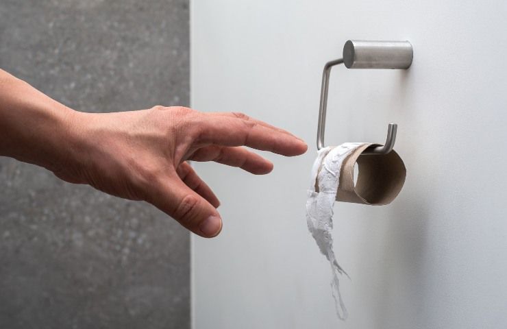 Rotolo carta igienica finito