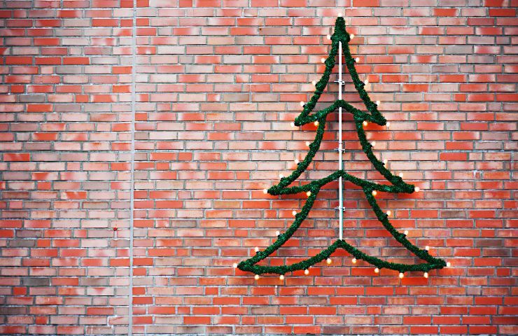 albero di natale a parete