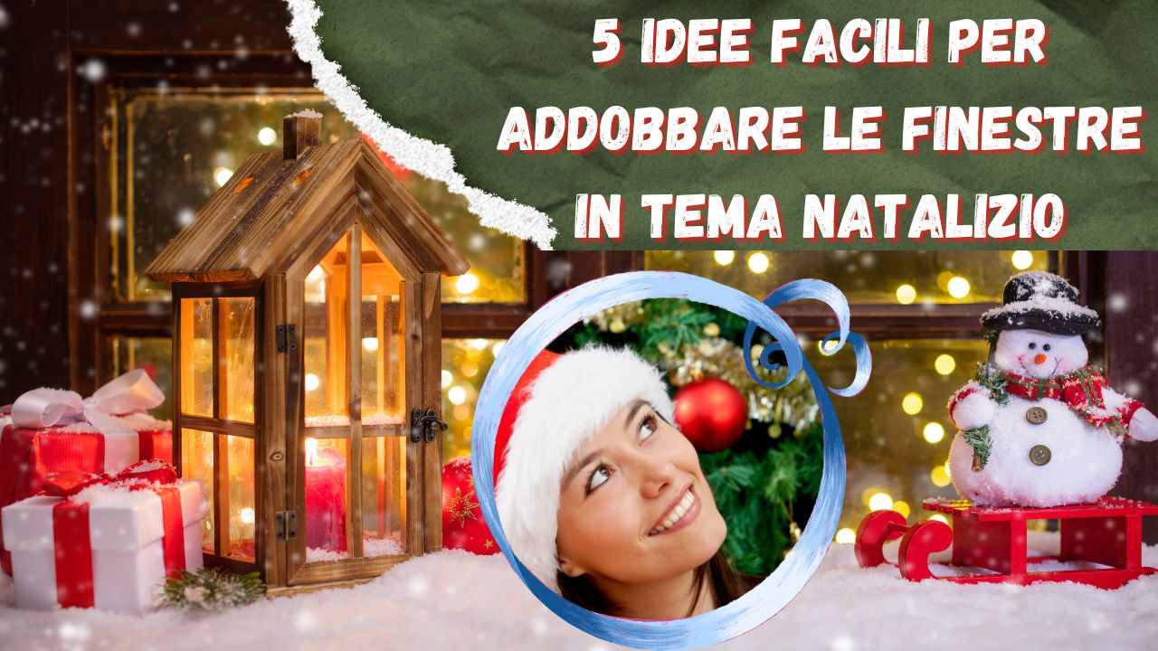 addobbare finestre natale