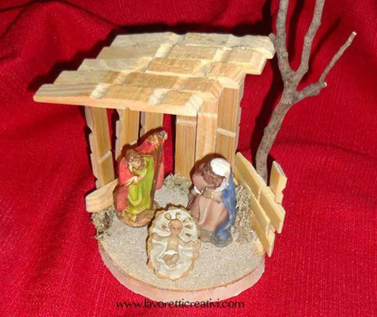 presepe mollette di legno