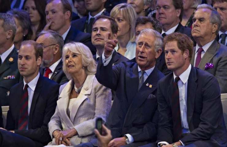 Camilla con Carlo ed i suoi due figli di Carlo