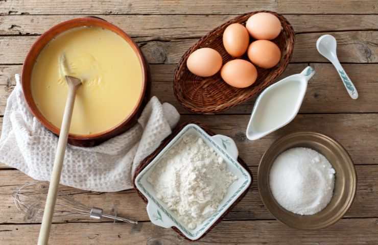 Ingredienti crema pasticcera