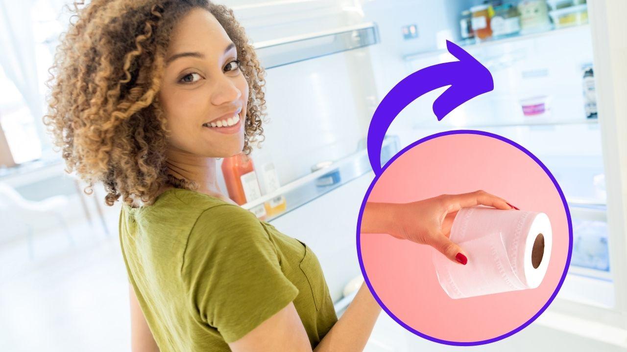 trucco carta igienica frigo