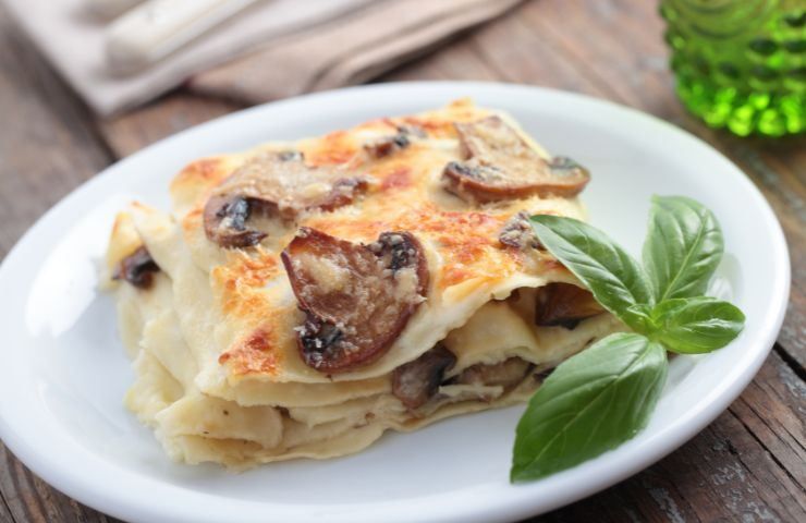 piatto lasagne funghi