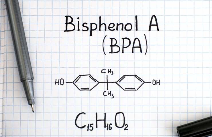 La scritta Bisfenolo A in inglese