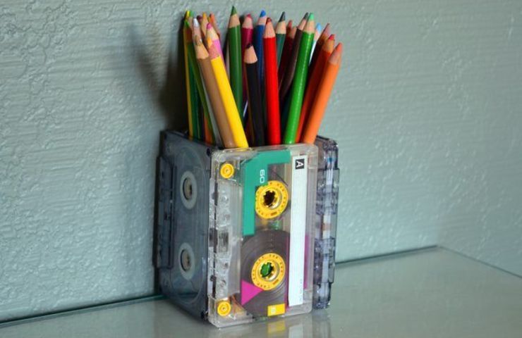 riciclo creativo musicassette