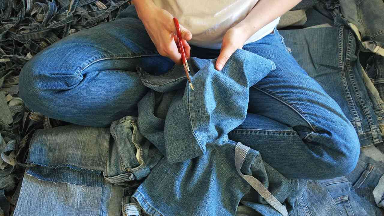 riciclare vecchi jeans