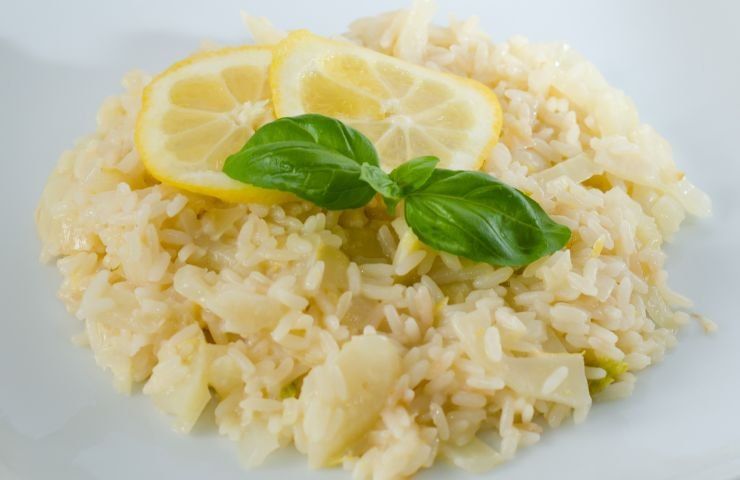 preparazione risotto con limone