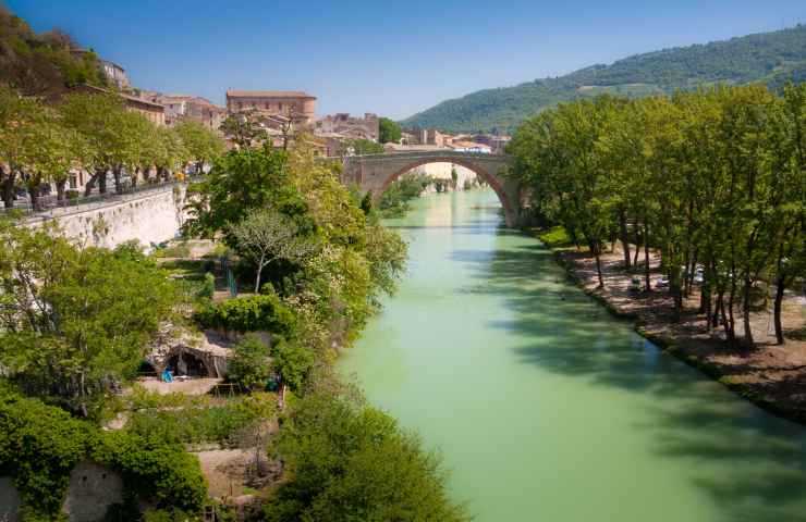 Il fiume Metauro ed il Ponte della Concordia