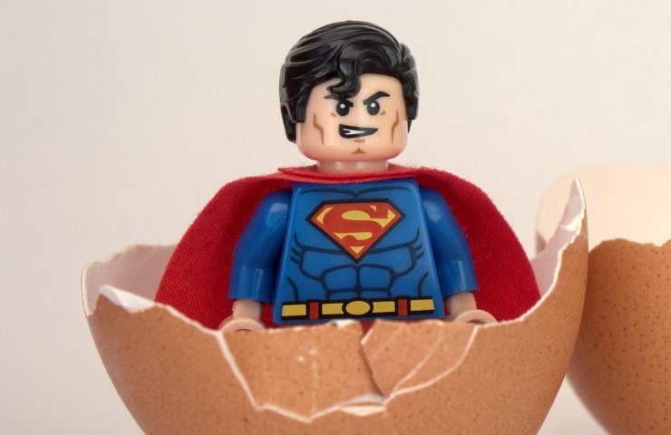 Il personaggio di Superman in versione Lego