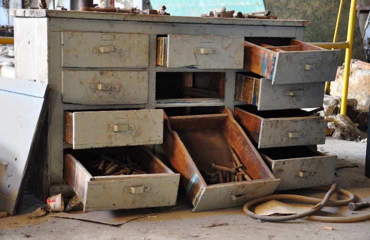 Vecchia cassettiera cassetti 6 idee alternative