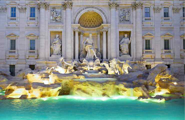 Veduta della Fontana di Trevi