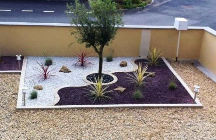 decorazione giardino ghiaia